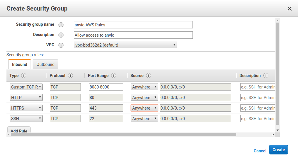 Creating Security Rules For AWS Instances ComputationalGenomicsManual